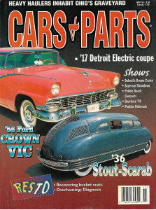CARS & PARTS 1998 NOV - '17 DETROIT ELECTRIC COUPE, '56 FORD CROWN VIC, 'SCARAB